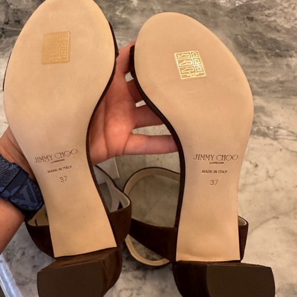 New Jimmy Choo, suede sandals, no box - Picture 4 of 6